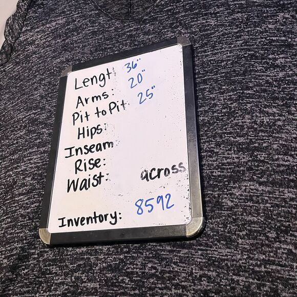 Try This Gray Heathered Space Dye Long Sleeve V Neck Dress Womens Size 2X - Picture 10 of 10